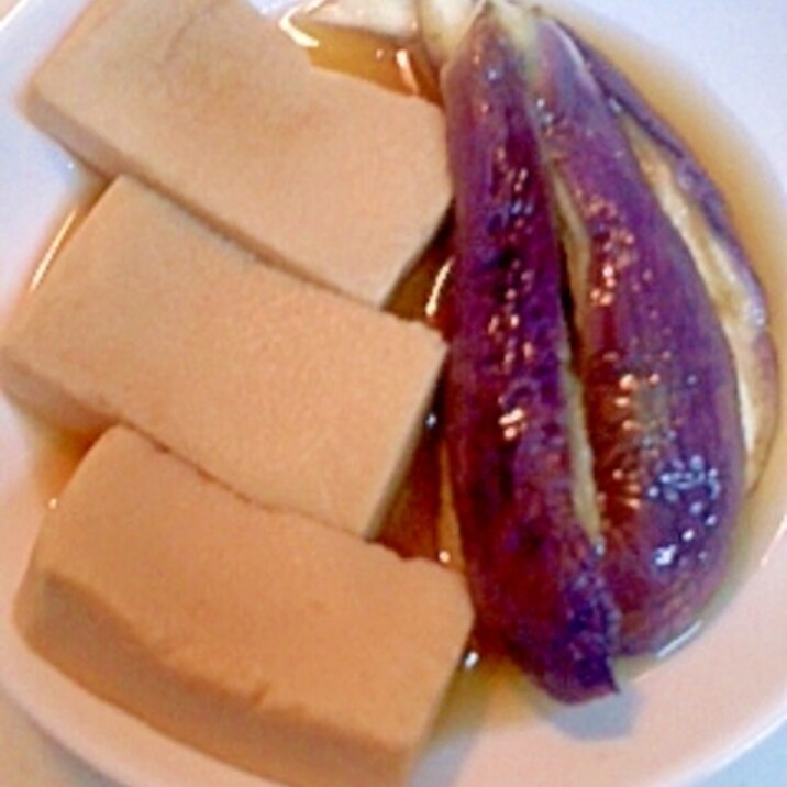 高野豆腐とナスの炊きあわせ